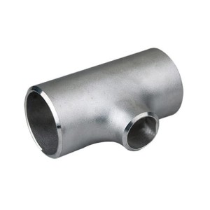 T-rør reduksjon rustfri stål sømløs syrefast DN100 114,3 x 3,6 mm / DN40 48,3 x 2,6 mm kvalitet 1.4571 / 316Ti